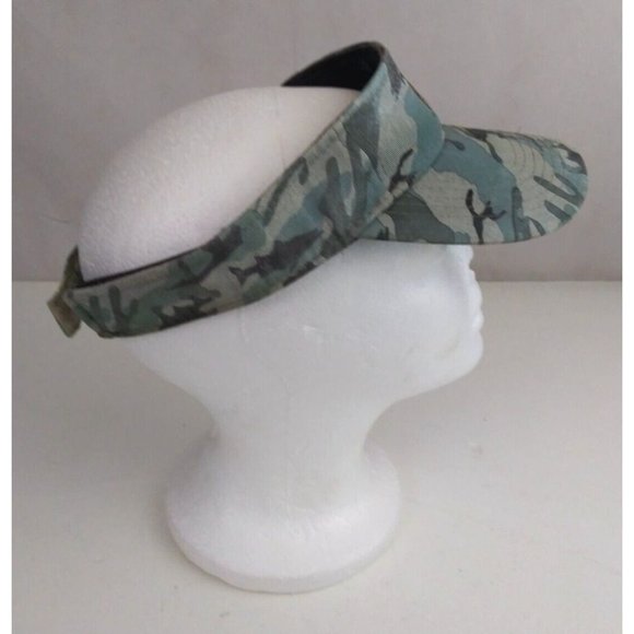 Flying Fisherman Camo With Embroidered Walleye Fish Adjustable Visor Cap - Picture 3 of 7